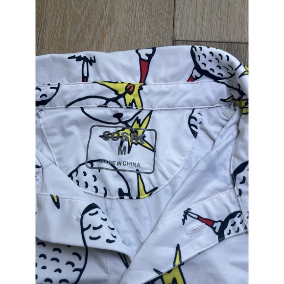 Men's Short Sleeve Polo Shirt Golf Ball Explosions Size Medium - Picture 2 of 4